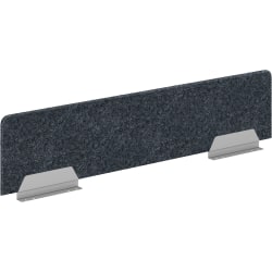 HON HUVDSAO1360 Privacy Screen, 58"W x 13"H, Silver Frame, Polyethylene Terephthalate (PET), Dark Gray