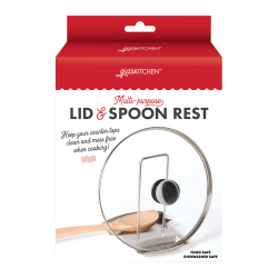 gia'sKITCHEN 2-in-1 Stainless Steel Lid & Spoon Rest, Silver