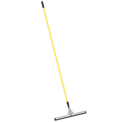 Gritt Commercial Neoprene Foam Floor Squeegee With Metal Frame And Handle, Fiberglass, 22"W x 60"L, Black/Silver/Yellow
