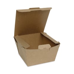 Pactiv Evergreen EarthChoice® Tamper Evident OneBox Paper Boxes, 3-1/4"H x 4-1/2"W x 4-1/2"D, Case Of 200 Boxes