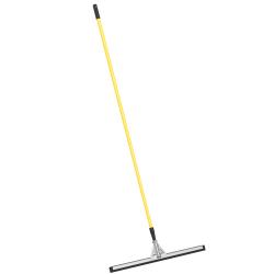 Gritt Commercial Neoprene Foam Floor Squeegee With Metal Frame And Handle, Fiberglass, 30"W x 60"L, Black/Silver/Yellow