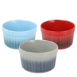Crock-Pot® Thronburg 3-Piece Stoneware Ramekin Dish Set, 8 Oz, Assorted