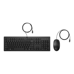HP 225 Wired Mouse And Keyboard - USB Cable Keyboard - USB Cable Mouse - Scroll Wheel - Compatible with Windows