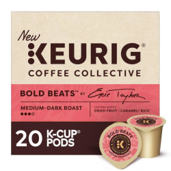 Keurig Coffee Collective Bold Beats Single-Serve K-Cup Pods, Medium-Dark Roast Coffee, 20 Count