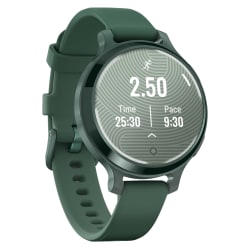 Garmin® Lily® 2 Active Health And Fitness Smartwatch With Anodized Aluminum Bezel And Silicone Band, Jasper Green