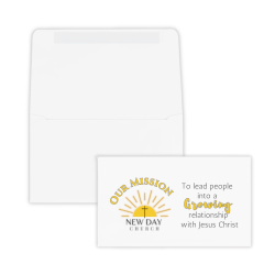 Custom #6-3/4 Remittance/Offering And Donation Envelopes, Full Color Front And Outside Flap, 3-5/8" x 6-1/2",  24 LB White Wove, Box Of 500