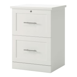 Realspace® 2-Drawer 17"D Vertical File Cabinet, White