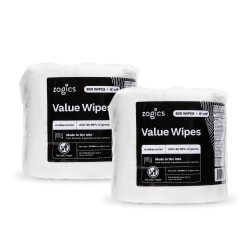 Zogics Antibacterial Value Wipes, White, Total Qty 1,600