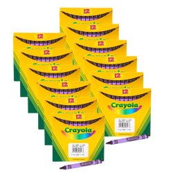 Crayola Bulk Crayons, Regular Size, Violet, 12 Per Box, Set Of 12 Boxes