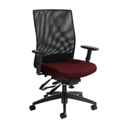 Global® Weev Mid-Back Tilter Chair, 39"H x 25"W x 24"D, Red Rose/Black