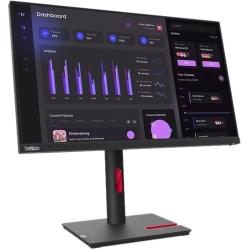 Lenovo ThinkVision T24i-30 24" Class Full HD LCD Monitor - 16:9 - Raven Black - 23.8" Viewable - In-plane Switching (IPS) Technology - 1920 x 1080 - 16.7 Million Colors - 250 Nit - 4 ms - HDMI - VGA - DisplayPort - USB Hub