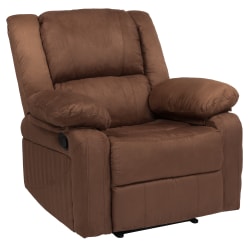 Flash Furniture Harmony Series Microfiber Recliner Accent Chair, Chocolate Brown