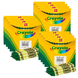 Crayola Bulk Crayons, Regular Size, Green, 12 Per Box, Set Of 12 Boxes