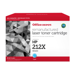 Office Depot Brand® Remanufactured High-Yield Cyan Toner Cartridge Replacement For HP 212X, OD212XC