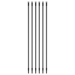 Gritt Commercial Threaded Fiberglass Broom/Squeegee Handle, 60", Black, Pack Of 6 Handles
