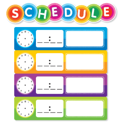 Color Your Classroom Schedule Mini Bulletin Board Set, Assorted Colors