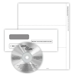 ComplyRight® 1099-NEC Recipient Copy Only Tax Form Set, Blank with Backer, 3-Up, with Envelopes & LaserLink Software, Pack of 50
