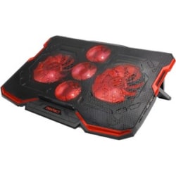 Enhance Cryogen 2 Laptop Cooling Pad (Red) - Upto 17" Screen Size Notebook, Gaming Console Support - 5 Fan(s) - 523.6 gal/min - Red