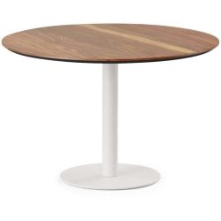 Branch Furniture Round Meeting Table, 30"H x 48"W x 48"D, Walnut Top/White Base