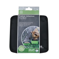 Alcott Explorer Adventure Duo Bowl, 48 Oz, Green/Black