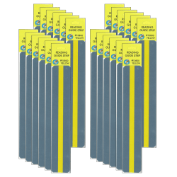 Ashley Sentence Strip Reading Guides, 1-1/4" x 7-1/4", Yellow, Pack Of 12 Guides, Set Of 2 Packs