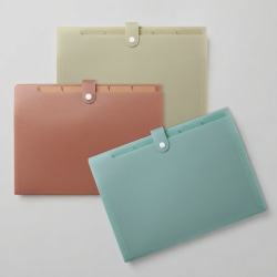 Office Depot® Brand 6-Pocket Expandable Folders, Letter Size, Clay & Coast, Pack Of 3 Folders