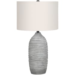 Monarch Specialties Heathyr Table Lamp, 27"H, Ivory/Gray