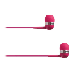 4XEM - Earphones with mic - ear-bud - wired - 3.5 mm jack - pink - for P/N: 4XIJACKBK, 4XUSBC35MMW