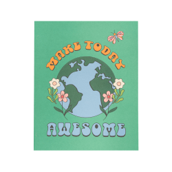Eccolo Lena + Liam Paper Back To School 2-Pocket Folder, 9-1/4" x 11-1/2", Earth Love Globe