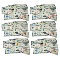 Teacher Created Resources Play Money: Assorted Bills, 110 Per Pack, Set Of 6 Packs