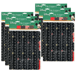 Eureka File Folders, Letter Size, Mickey Color Pop!, 4 Per Pack, Set Of 6 Packs
