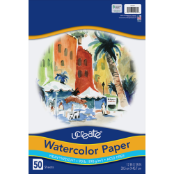Art1st® Watercolor Paper, 12" x 18", Pack Of 50 Sheets