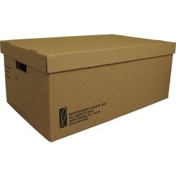 SKILCRAFT File Storage Box - Media Size Supported: Letter 8.50" x 11" , Legal 8.50" x 14" - Lift-off Closure - Double Wall - 32 ECT - Corrugated Board, Cardboard - Brown - For Storage, Paper - Recycled - 25 / Bundle
