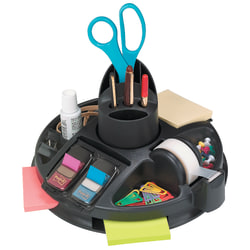 Post-it® Rotary Desktop Organizer, Black