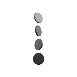 Mobile Pixels Laptop Magnets, 13/16" x 3-1/4", 1 Lb Capacity, Black, Set Of 4 Magnets