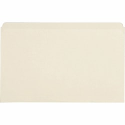 Business Source Straight Tab Cut Legal Top Tab File Folders - 8 1/2" x 14" - Manila -100 / Box