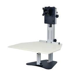 Ergo Desktop Kangaroo Pro Height-Adjustable Single-Monitor Desk, Putty