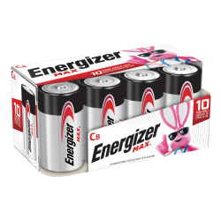 Energizer® Max® C Alkaline Batteries, Pack Of 8