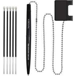 Nadex Coins Ball and Chain Security Pen Set (1 Pen) - Rubber - Black