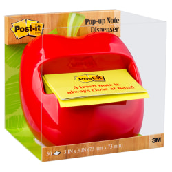 Post-it® Notes Pop-Up Note Red Apple Dispenser, 1 Dispenser/Pack, 1 Pad/Pack