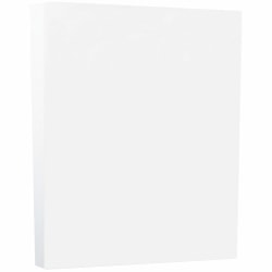 JAM Paper® Vellum Bristol Card Stock, White, Letter (8.5" x 11"), 110 lb, Pack Of 100