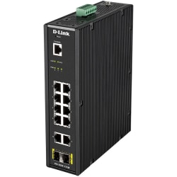 D-Link Ethernet Switch - 10 Ports - Manageable - Gigabit Ethernet - 1000Base-X - 2 Layer Supported - Modular - 2 SFP Slots - Twisted Pair, Optical Fiber - Rack-mountable - Lifetime Limited Warranty