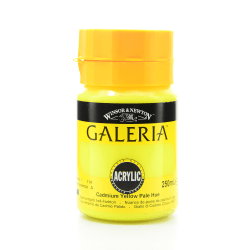 Winsor & Newton Galeria Flow Formula Acrylic Colors, 250 mL, Cadmium Yellow Pale Hue, 114, Pack Of 2