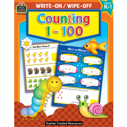 Teacher Created Resources Write-On/Wipe-Off Book, Counting 1 - 100, Kindergarten - Grade 1