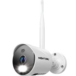 Night Owl Wi-Fi IP Plug-In 1080p Spotlight Camera With 2-Way Audio, Audio Alerts And Siren, White