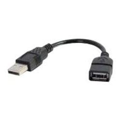 C2G 6in USB Extension Cable - USB 2.0 to USB - M/F - USB extension cable - USB (F) to USB (M) - 6 in - black