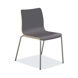 HON Ruck Guest Chair, Charcoal/Silver