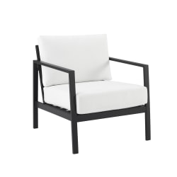 Linon Abilene Aluminum Outdoor Chair, White/Black