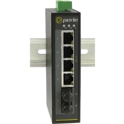 Perle IDS-105F Industrial Ethernet Switch - 5 Ports - 10/100Base-TX, 100Base-LX - 2 Layer Supported - Rail-mountable, Wall Mountable, Panel-mountable - 5 Year Limited Warranty