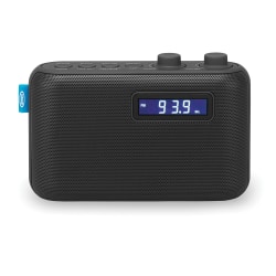 JENSEN Portable SR-50 AM/FM Digital Radio With Telescoping Antenna, Small, Black